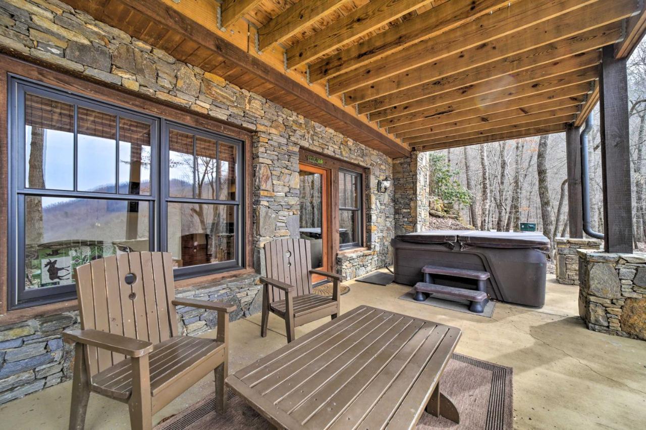 Luxury Cabin Rental In Franklin With Private Hot Tub Exterior foto